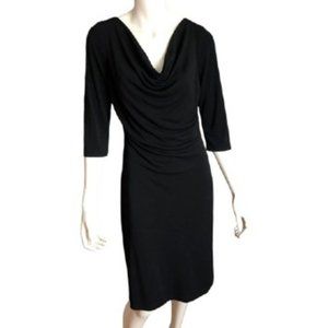 Byer Too! Little Black Dress with draping neckline and side slits